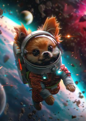 Adorable Puppy Astronaut