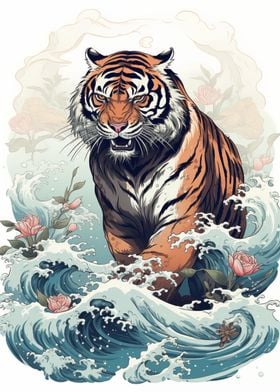  Lion In The Great Wave