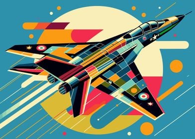 F111 Aardvark wpap pop art