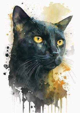 Bombay Cat Watercolor