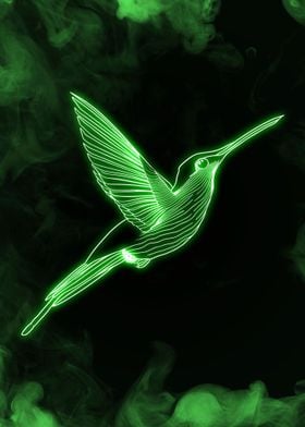Hummingbird Green Neon