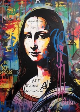 Mona Lisa Banksy Graffiti