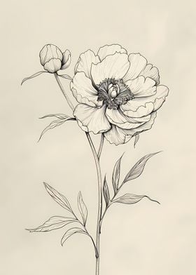 Line Art Flower