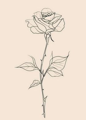 Line Art Flower