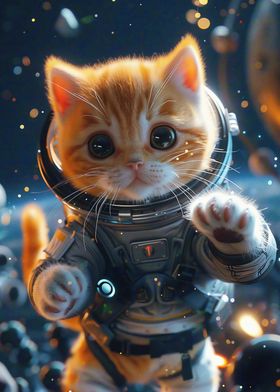 Kitty Space Suit Astronaut