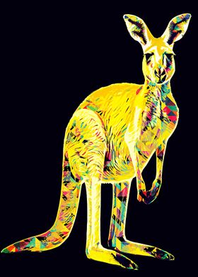 Kangaroo pop art 