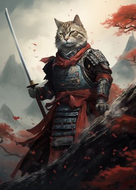 Samurai Cat Japan