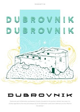 Dubrovnik big city poster