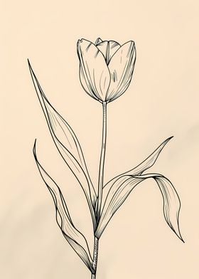 Line Art Flower