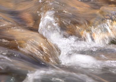 Water flowing over rocks