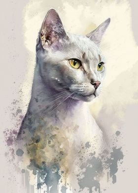 Burmilla Cat Painting