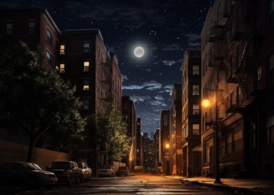 Cityscape Night Street