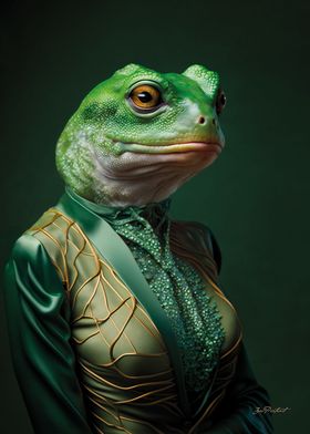 Green Frog Portrait