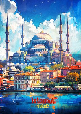 Istanbul Art Poster