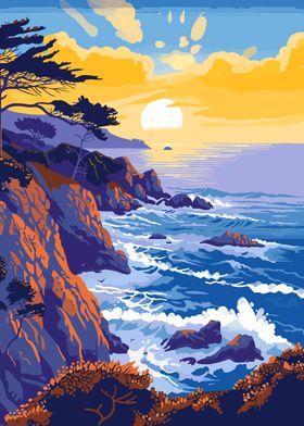 Big Sur Beach Coast Art