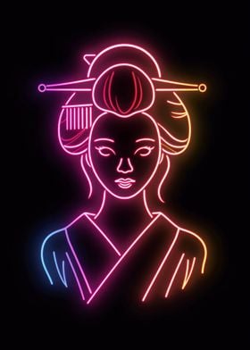 Geisha Light Neon Japan