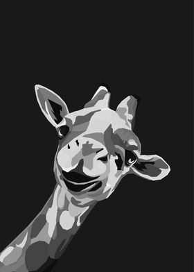 Giraffe Black And White