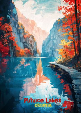 Plitvice Lake Art Poster