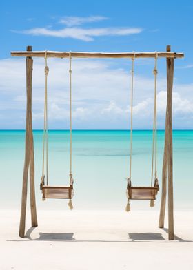 Wooden Swings In Paradise