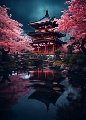 Cherry Blossom Japan Art