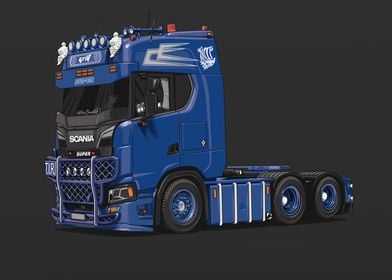 Scania Super V8 Blue