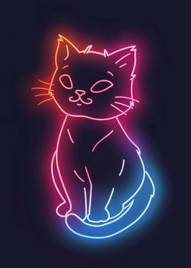 Cat Light Neon Japan