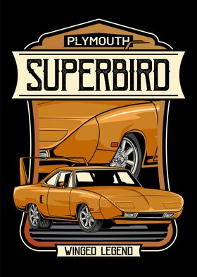 Retro Superbird Racing Car
