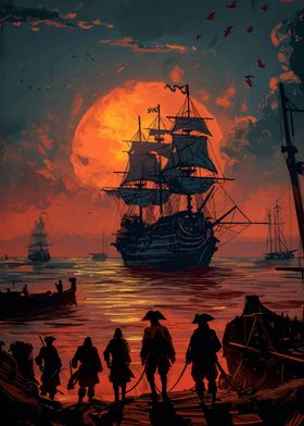 Pirate Ship Landscape