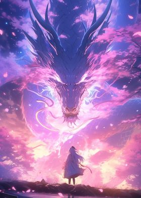 Anime Dragon Purple