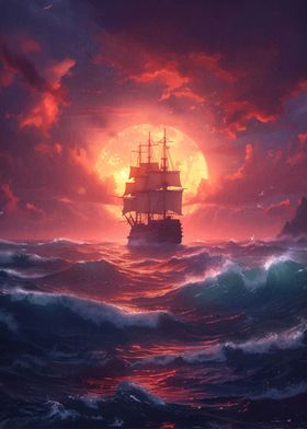 Pirate Ship Landscape