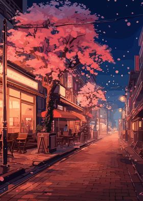 Japanese Street Sakura