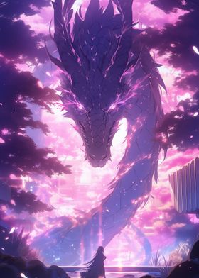 Anime Dragon Purple