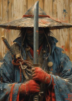 Samurai with a sword