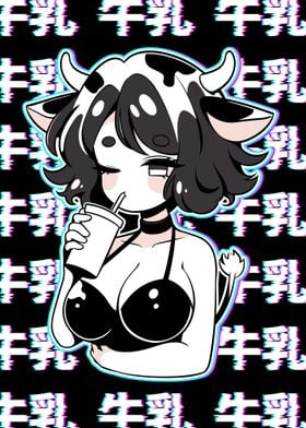 Kawaii Cow Cosplay Girl