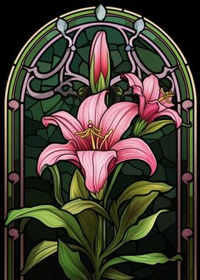 Stained Glass Lily