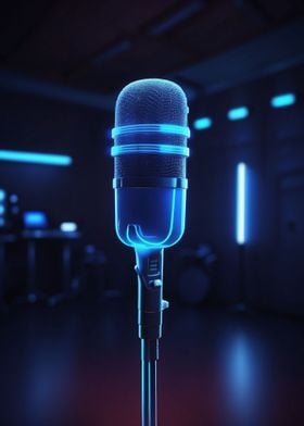 Neon Microphone