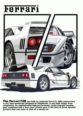 White Ferrari F40