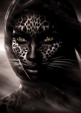 Feline Black Woman