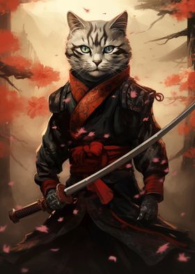 Samurai Cat Japan