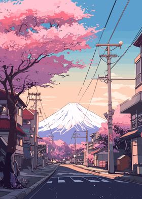 Japanese Street Sakura