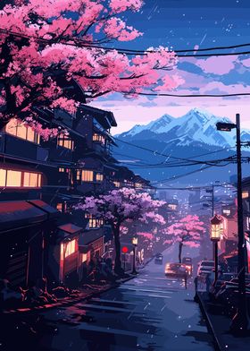 Japanese Street Sakura