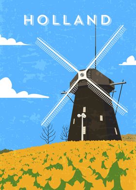 Holland and windmill