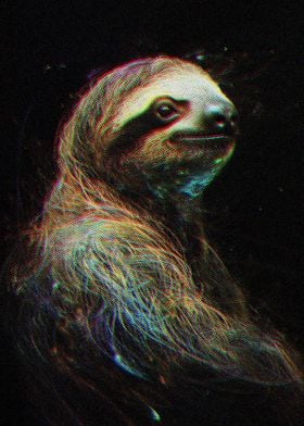 Line Art Sloth