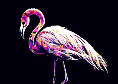 Flamingo pop art