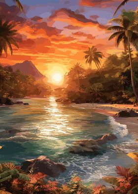 Beautiful Tropical Sunset