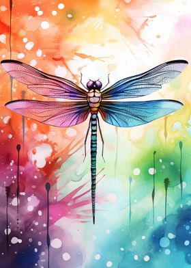Watercolor Dragonfly 