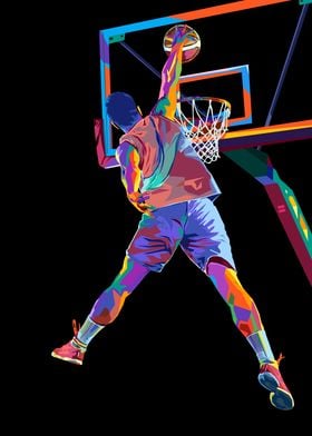 Basketball player pop art