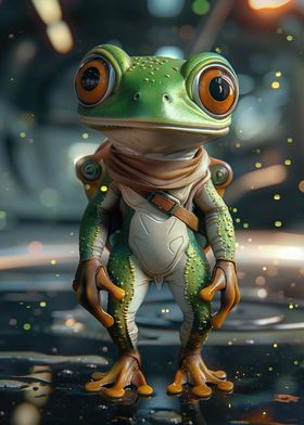 Curious Frog Astronaut