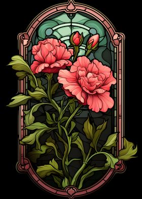 Stained Glass Carnation