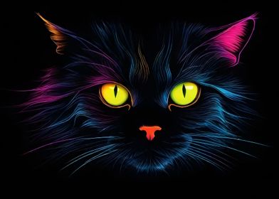 Colorful Kitten Cat